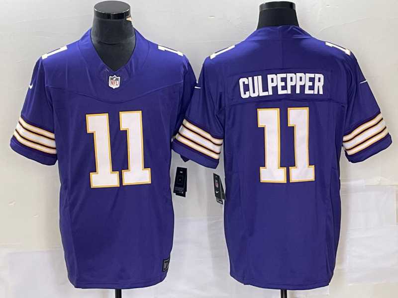 Mens Minnesota Vikings #11 Daunte Culpepper Purple 2023 FUSE Vapor Limited Throwback Stitched Jersey->minnesota vikings->NFL Jersey